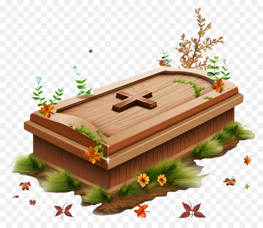 جنازة，النعش الخشبي PNG