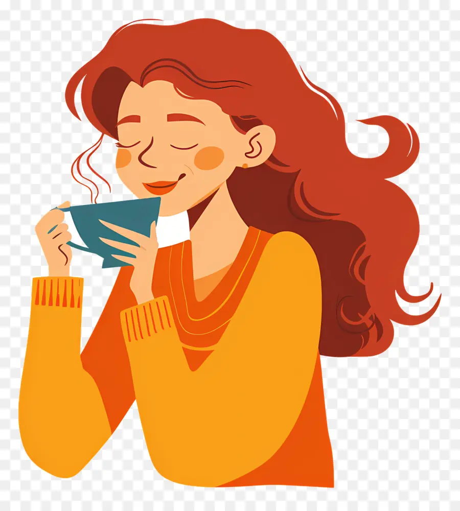 شرب القهوة，امرأة PNG