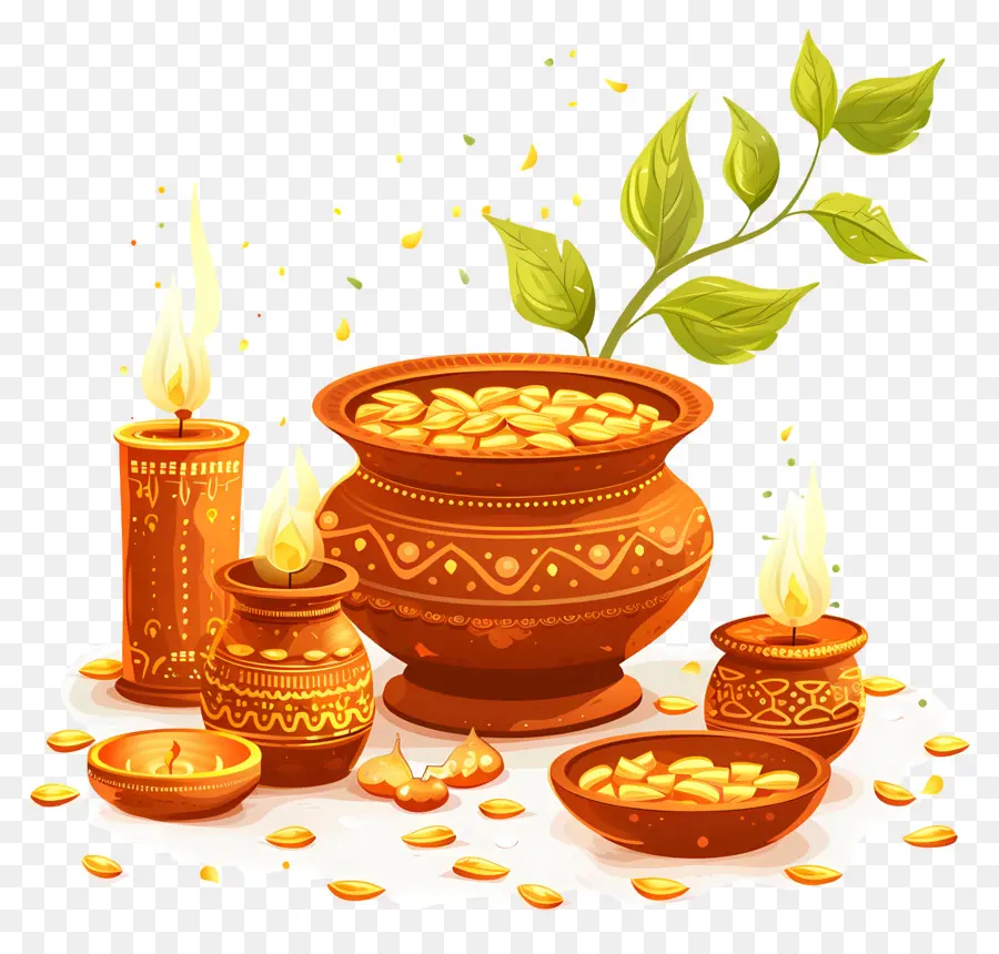 Dhanteras Kalash，الحفل الهندي PNG