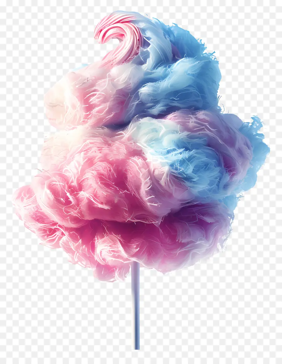 حلوى القطن，الوردي والأزرق PNG