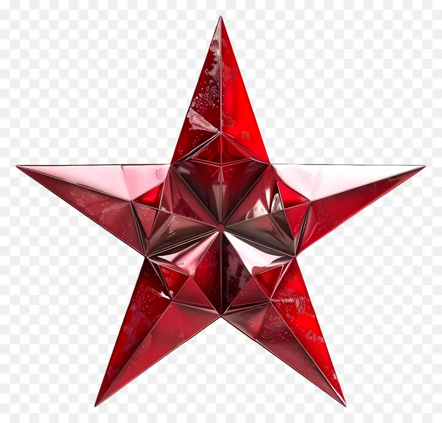 النجم الاحمر，نمط هندسي PNG