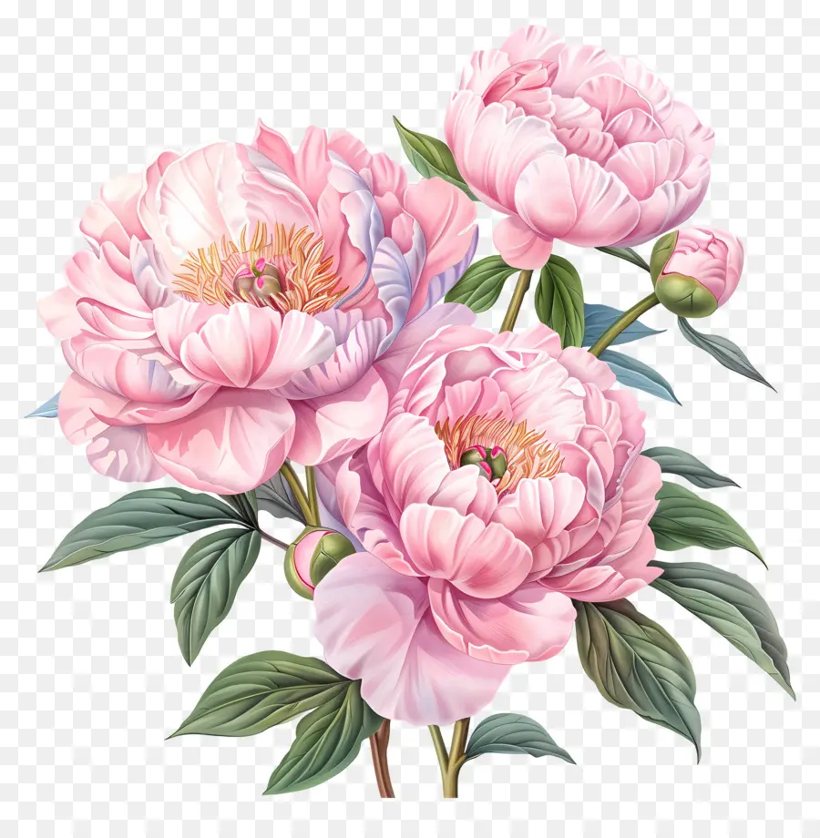 الفاوانيا الوردي الفاتح，الفاوانيا الزهور PNG