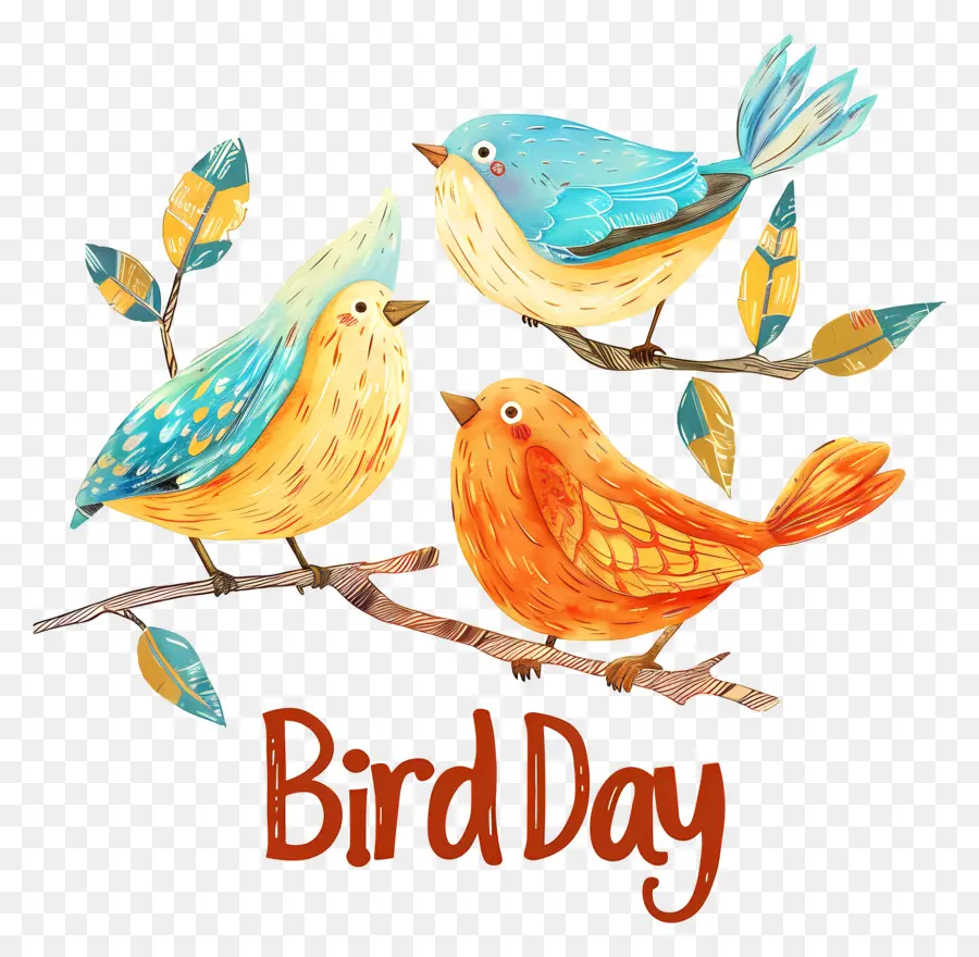الطيور اليوم，الطيور الملونة PNG