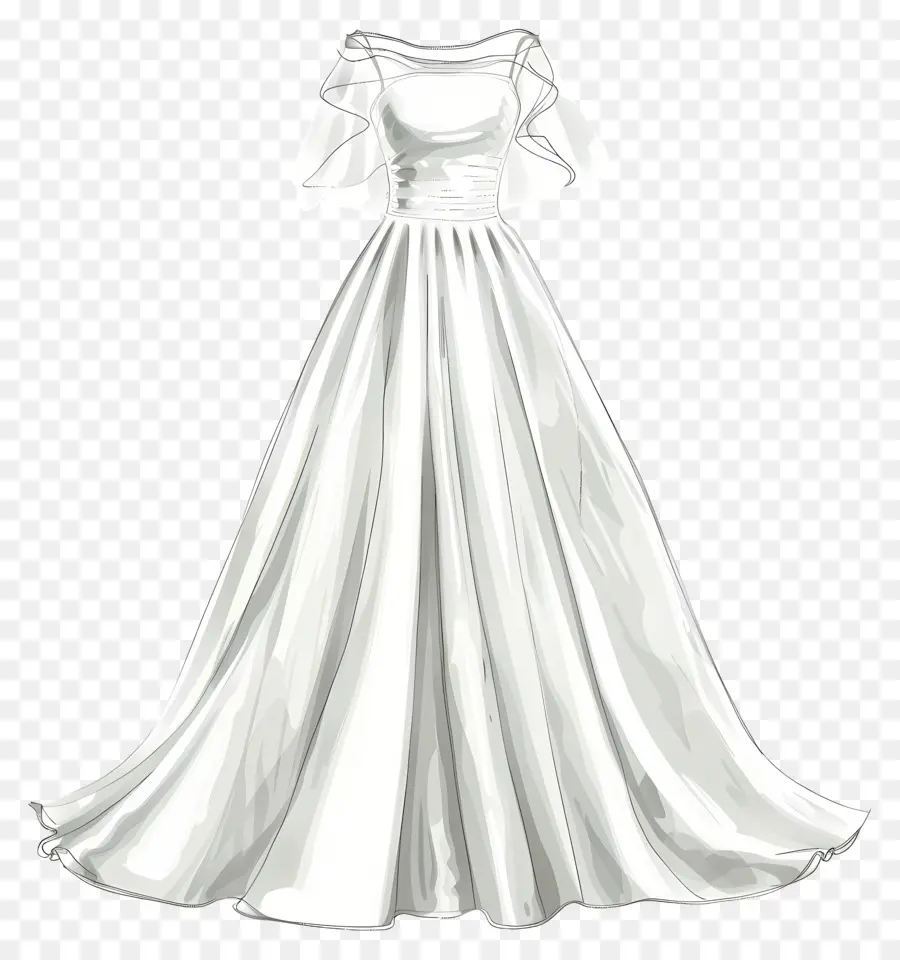 فستان زفاف بسيط，فستان الزفاف الأبيض PNG