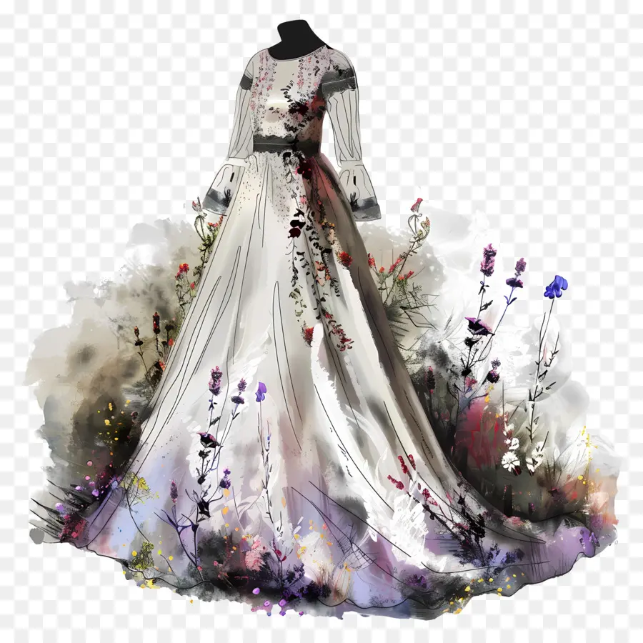 فستان الزفاف البوهيمي，فستان الزواج PNG