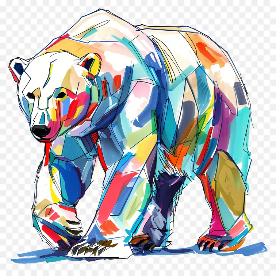 الدب القطبي，الدب الأبيض PNG