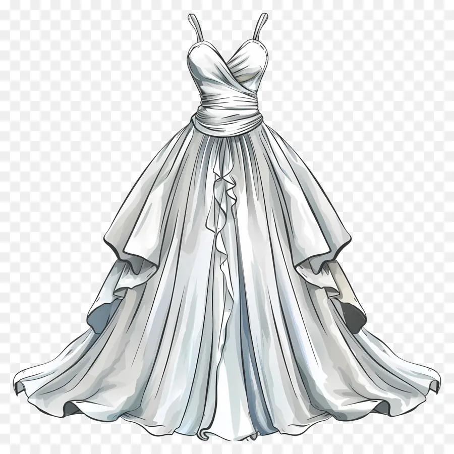 فستان زفاف ثوب المساء，ثوب الزفاف الأبيض PNG