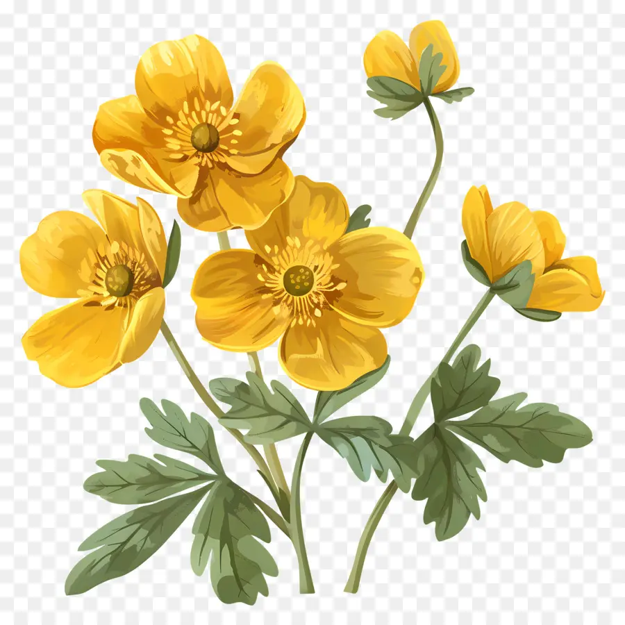 زهرة الحوذان，الزهور الصفراء PNG
