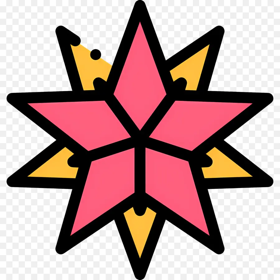 نجمة شعار，وردي نجوم PNG