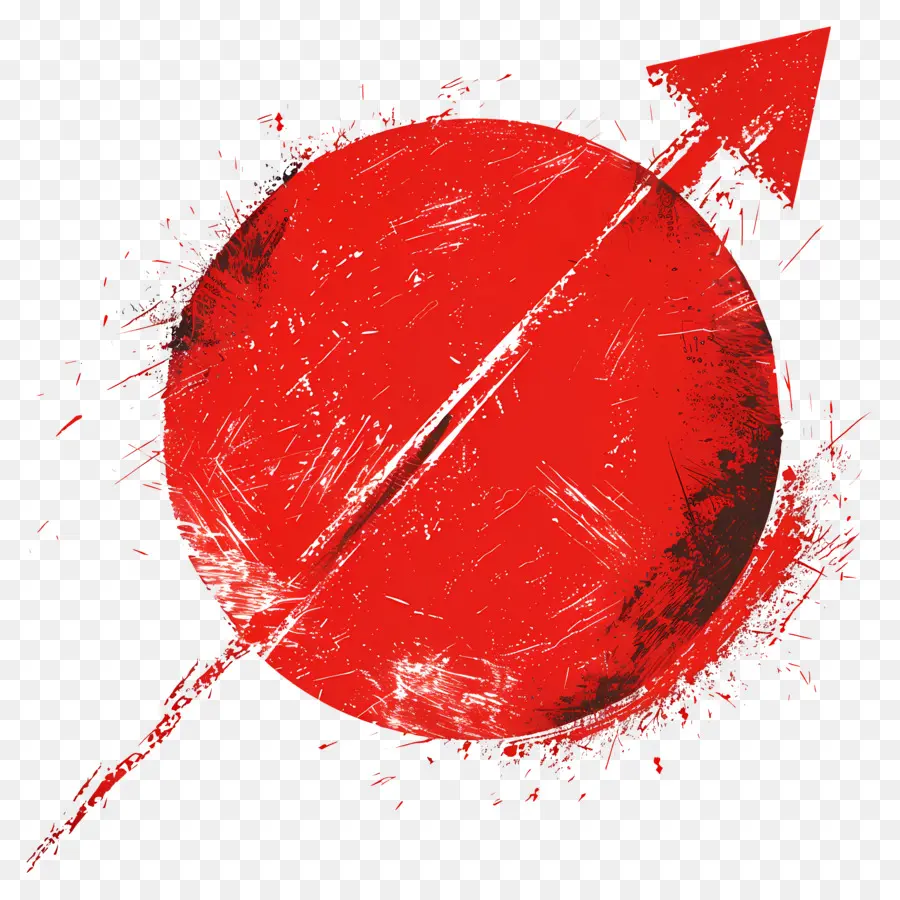 دائرة حمراء مع السهم，الدائرة الحمراء PNG