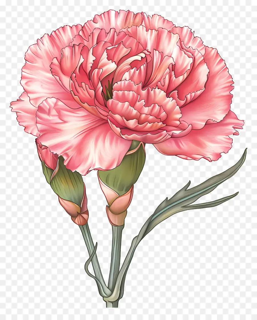 القرنفل الوردي，عنوان زهرة القرنفل الوردي PNG