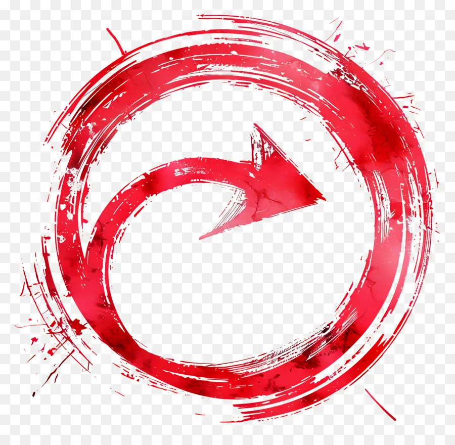 دائرة حمراء مع السهم，رمز السهم PNG