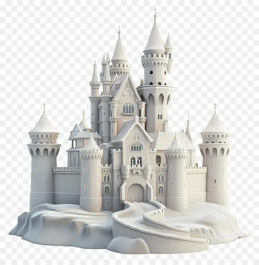 القلعة البيضاء，نموذج 3d PNG