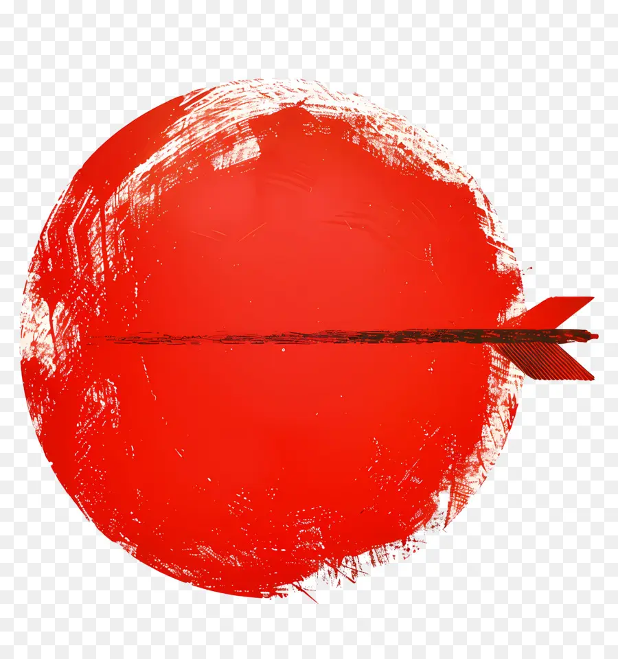 دائرة حمراء مع السهم，الكرة الحمراء PNG