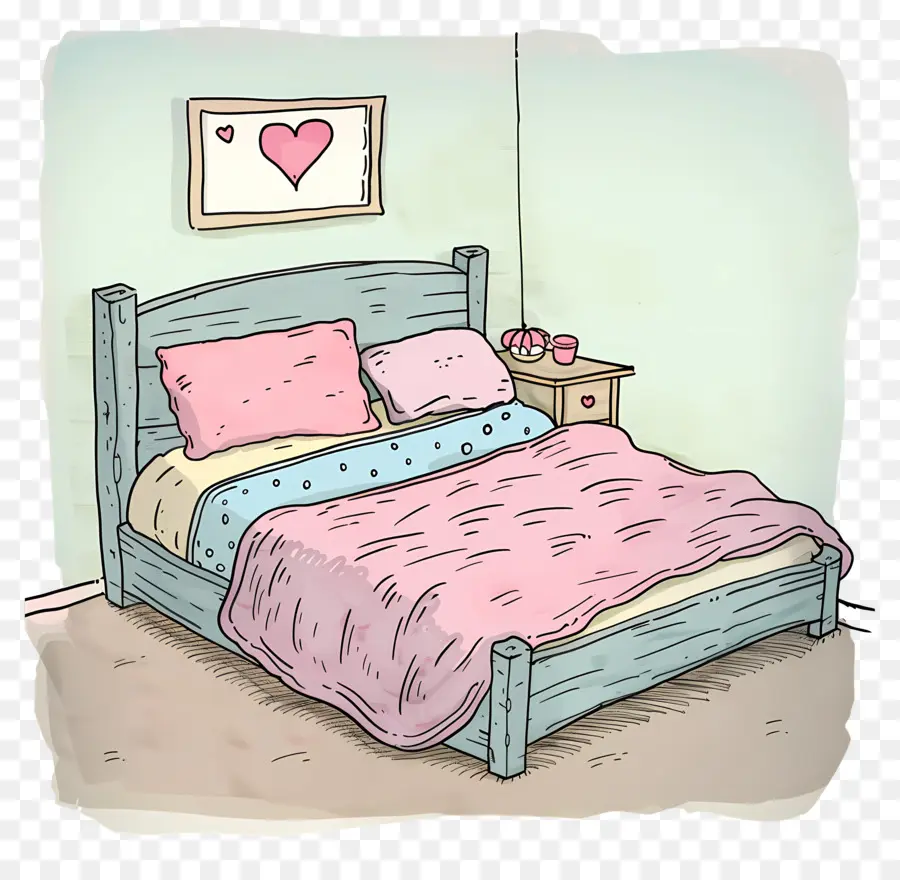 السرير，غرفة نوم PNG