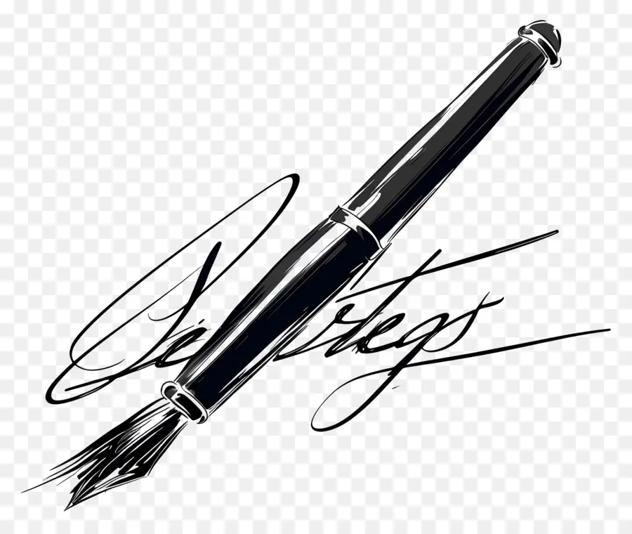 التوقيع，نافورة القلم PNG