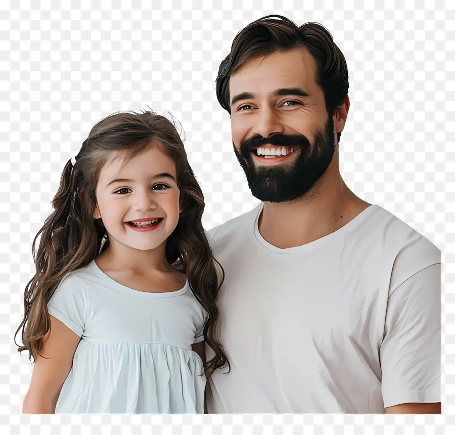 الأب وابنته，يبتسم PNG