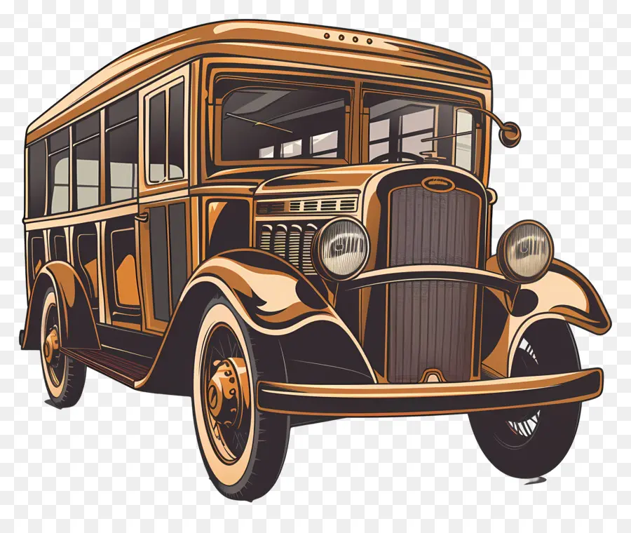 السيارة，الحافلة المدرسية القديمة PNG