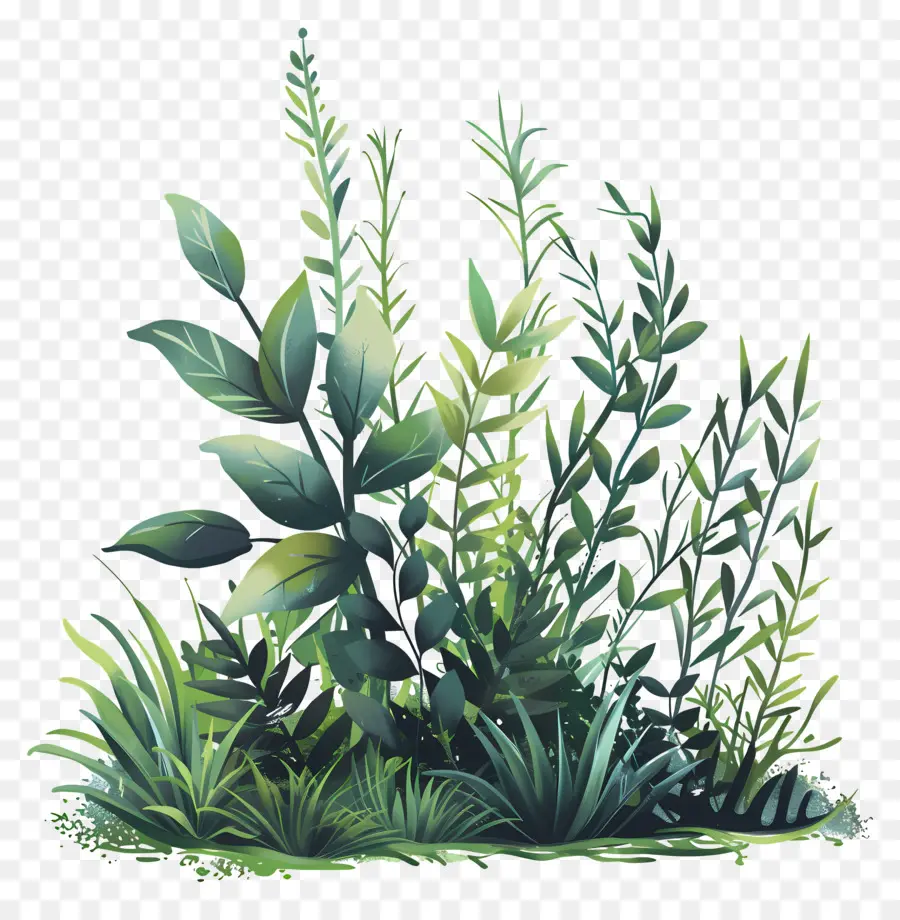 الغطاء النباتي الطبيعي，خلفية خضراء PNG