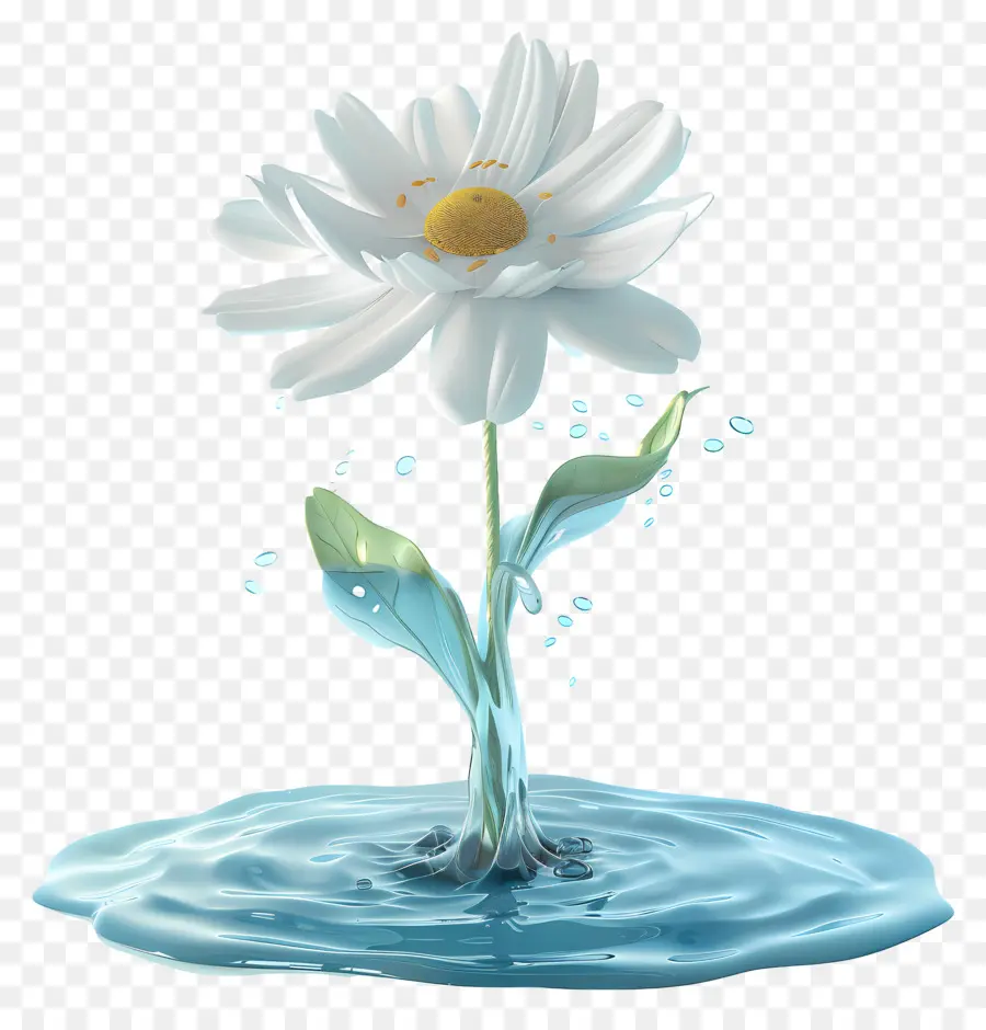 الماء，زهرة PNG