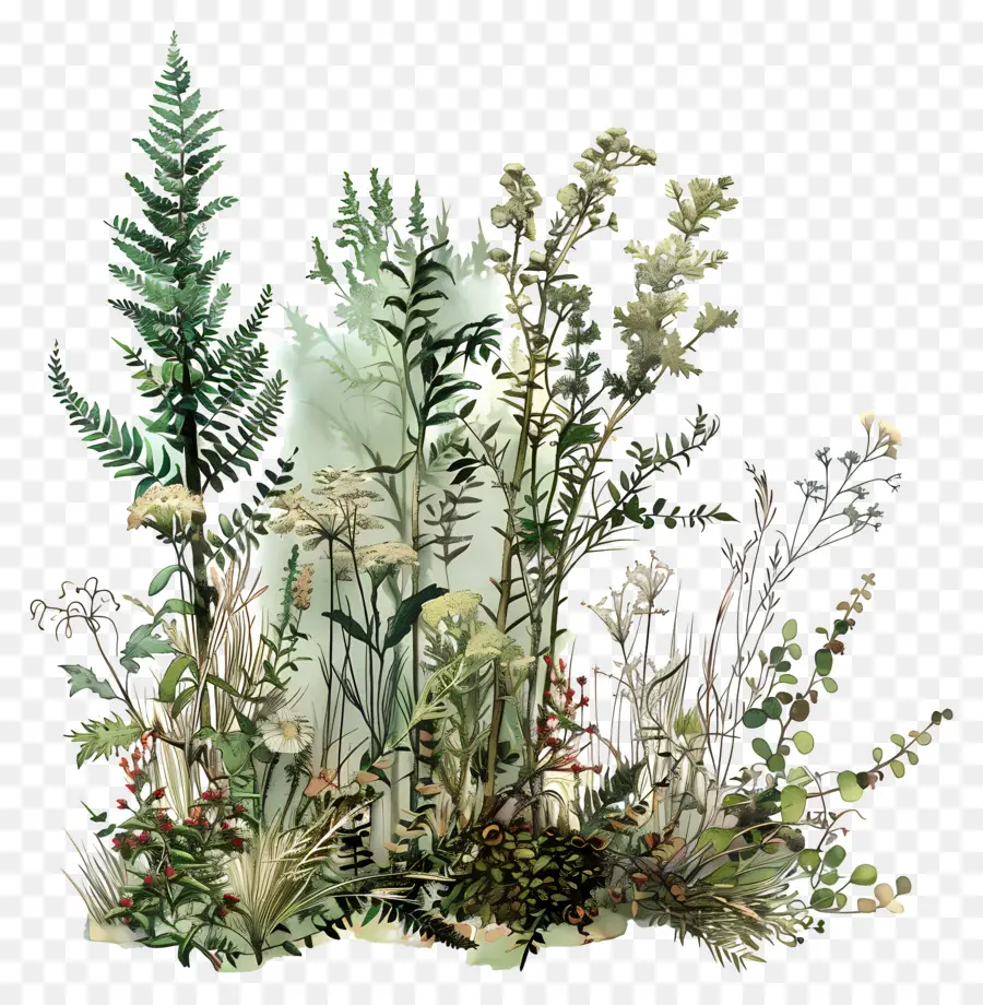 الغطاء النباتي الطبيعي，النباتات PNG