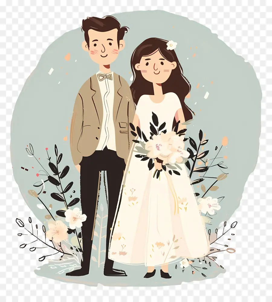 زفاف زوجين，ملابس الزفاف PNG