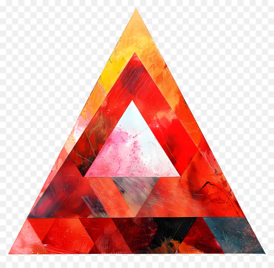 المثلث الاحمر，مثلث ملون PNG