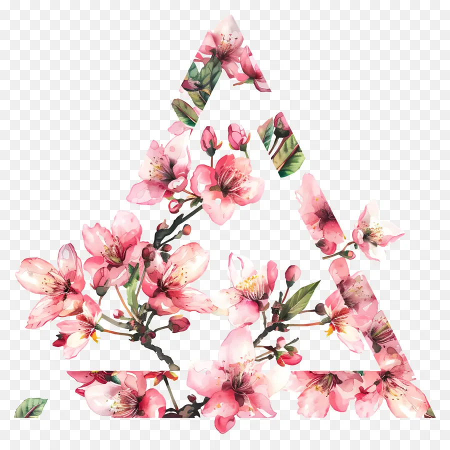مثلث الأزهار，تصميم الأزهار PNG
