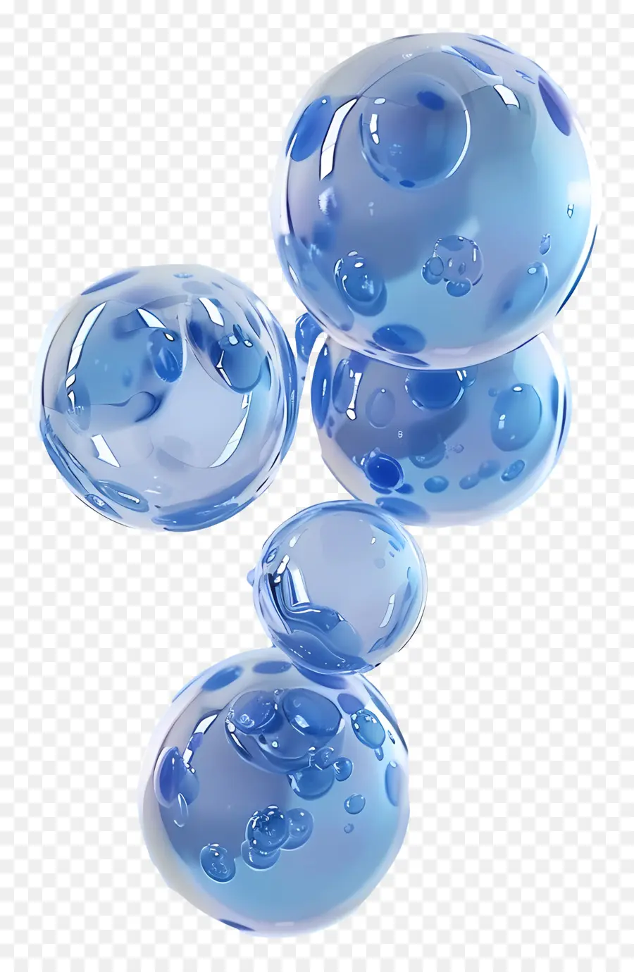 فقاعات زرقاء，قطرات الماء PNG