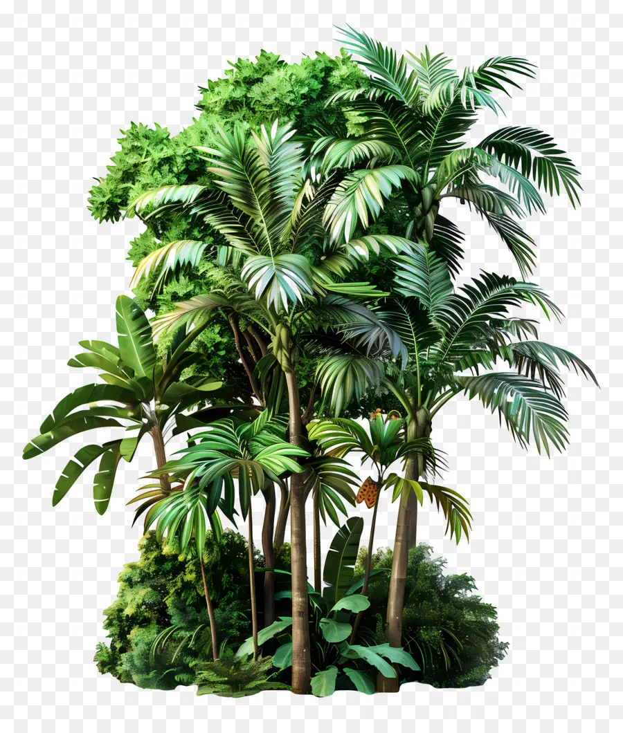 شجرة الغابات المطيرة，أشجار النخيل PNG