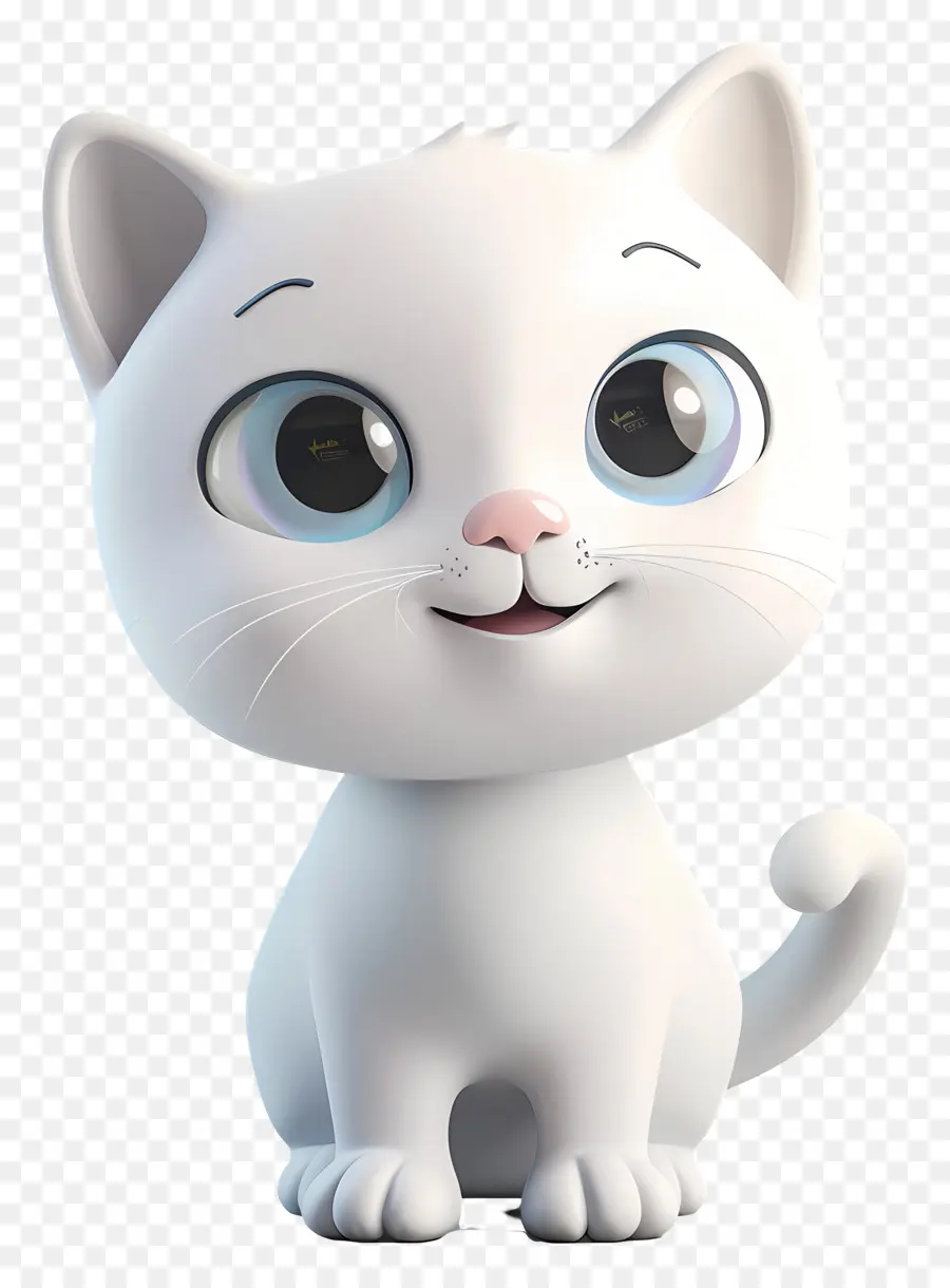 القط الأبيض，العيون الزرقاء PNG