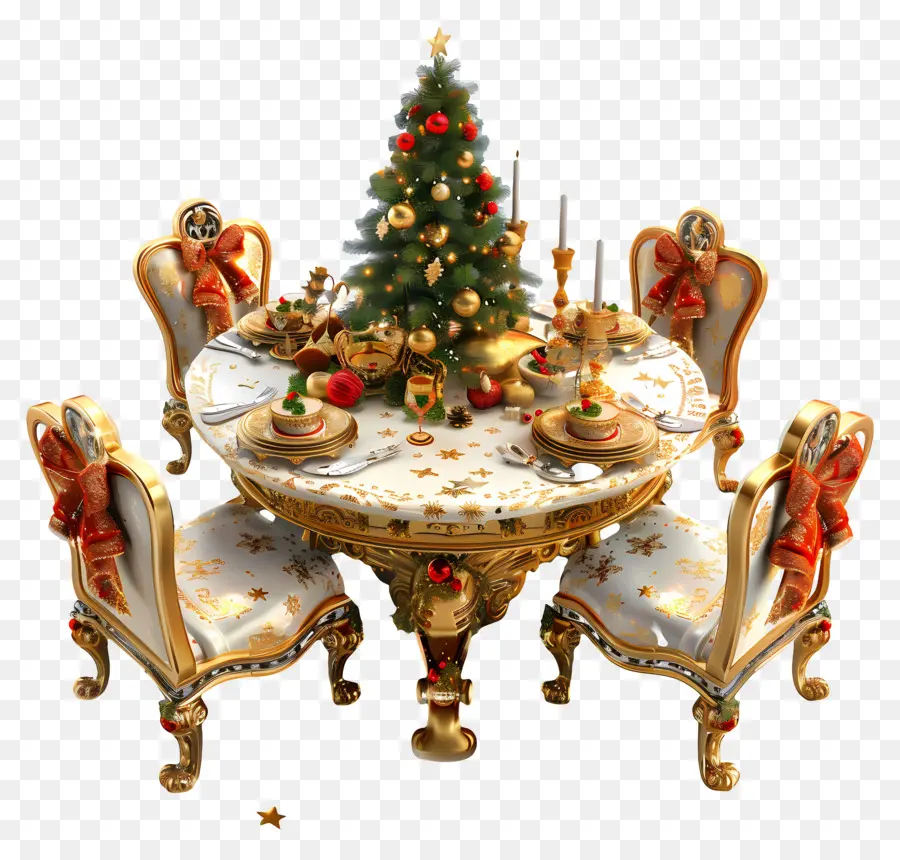 طاولة عشاء عيد الميلاد，عشاء عيد الميلاد PNG