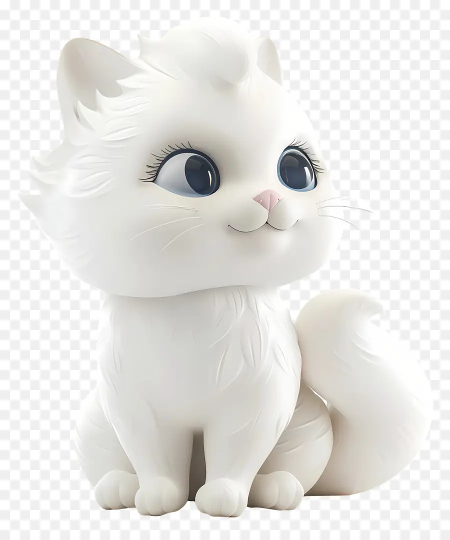 القط الأبيض，العيون الزرقاء PNG