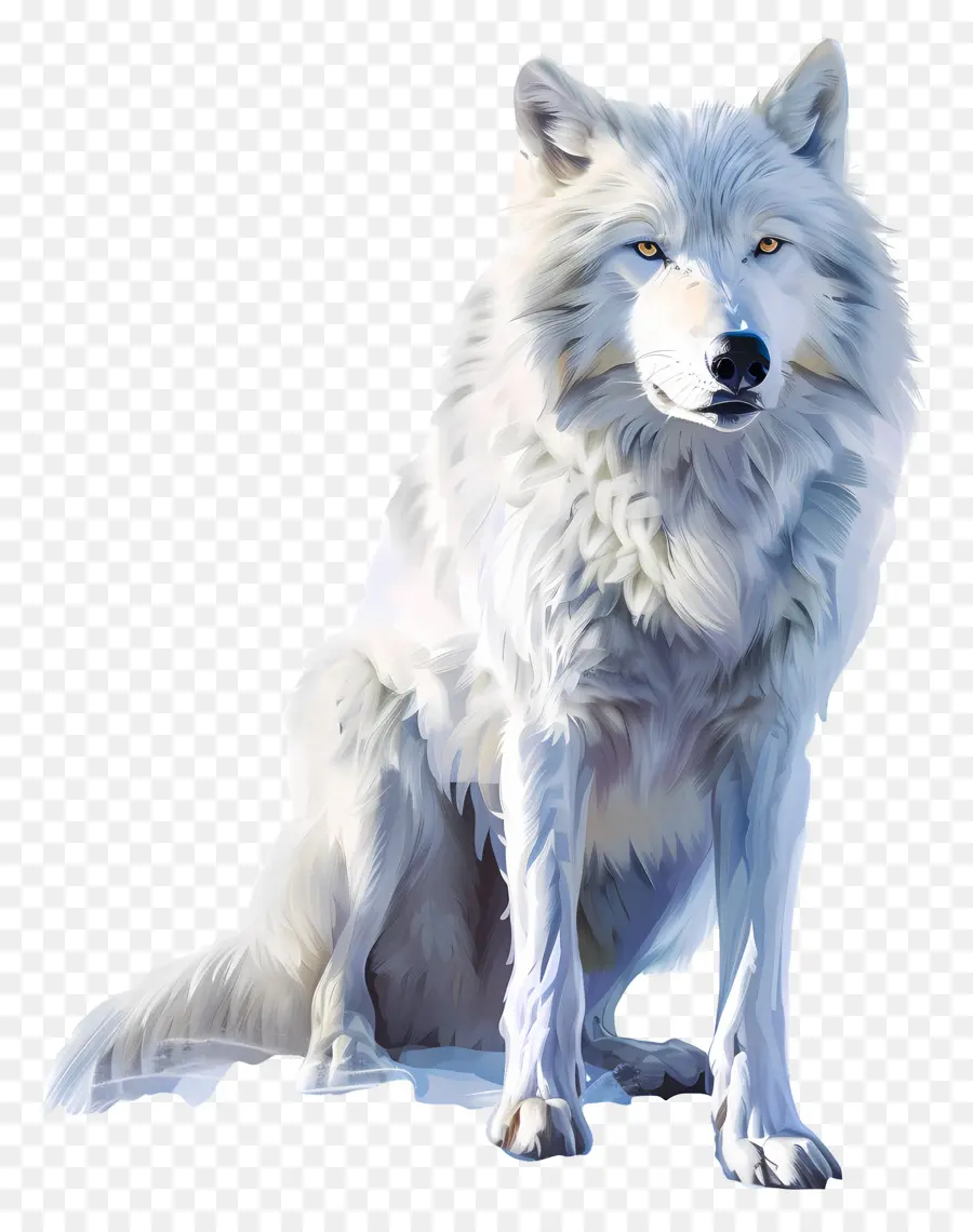 الذئب الأبيض，العيون الزرقاء PNG