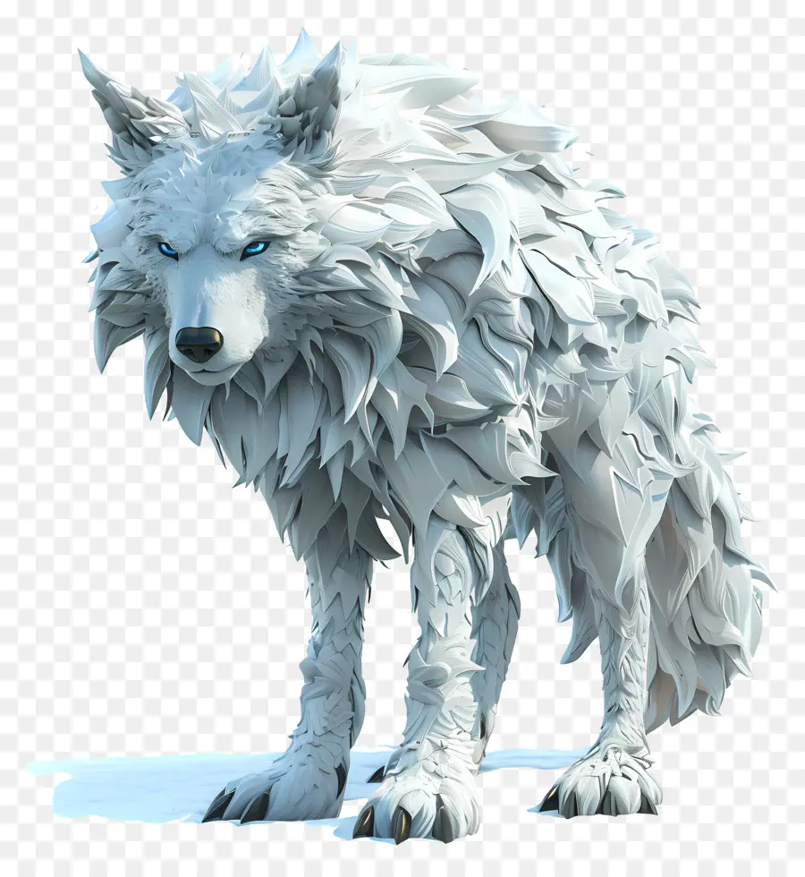 الذئب الأبيض，يقف PNG