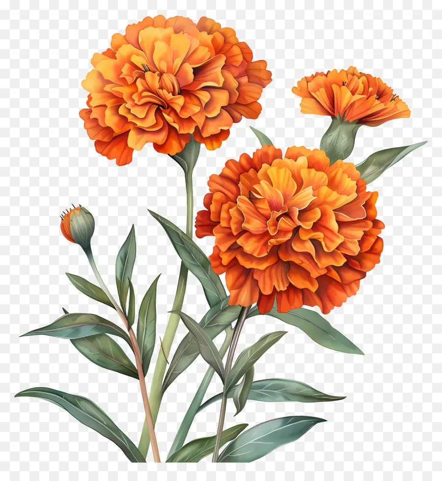 البرتقال Marigold，القطيفة PNG