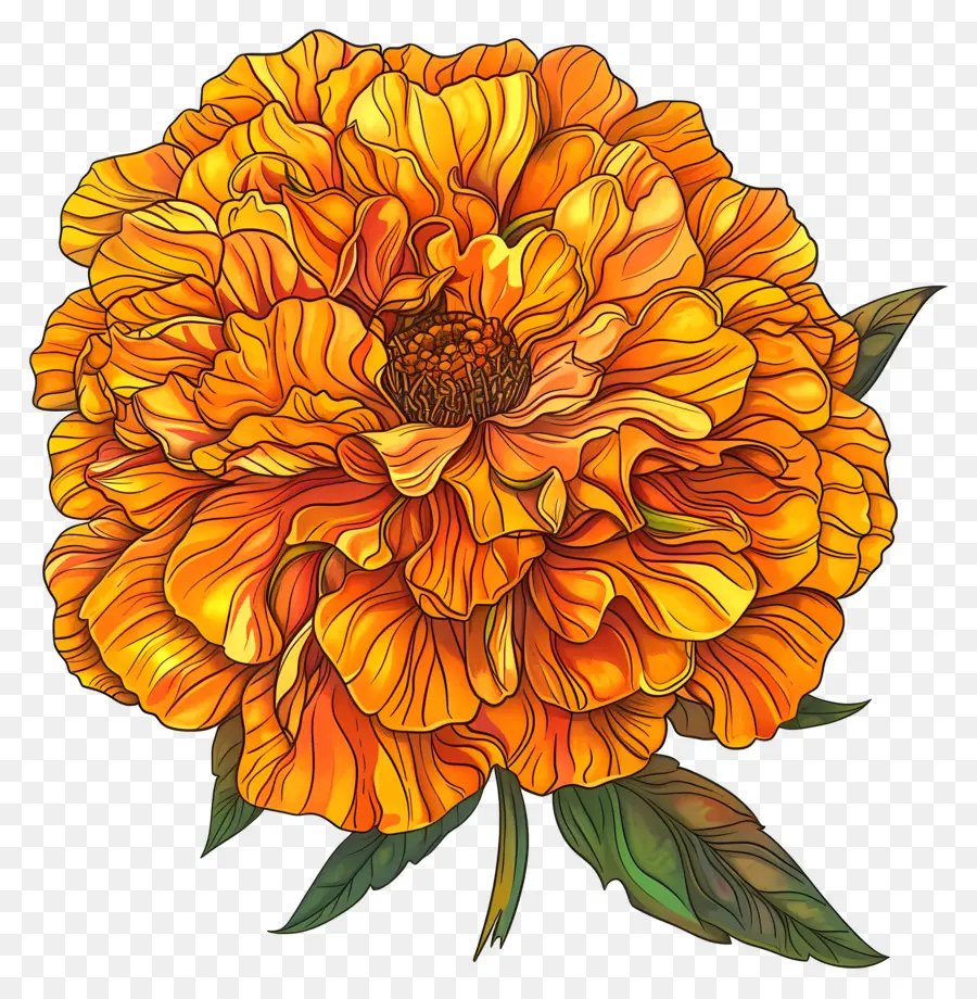 Marigold Yerdy，زهرة البرتقال PNG