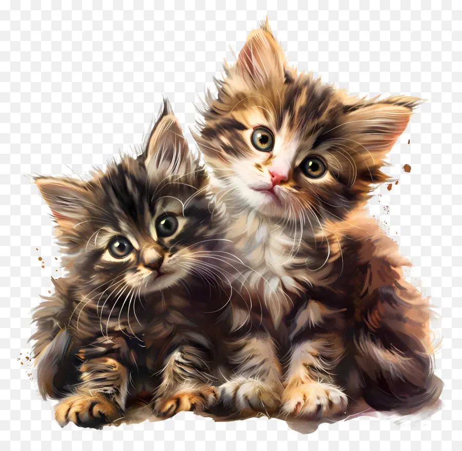اثنين من القطط الصغيرة，القطط PNG