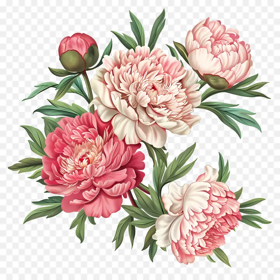 زهور الفاوانيا，الفاوانيا الوردي PNG