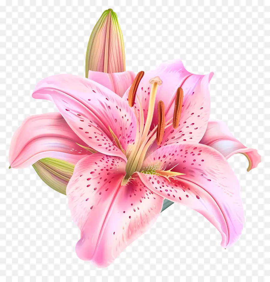زهرة الزنبق الوردي，الزنبق الوردي PNG