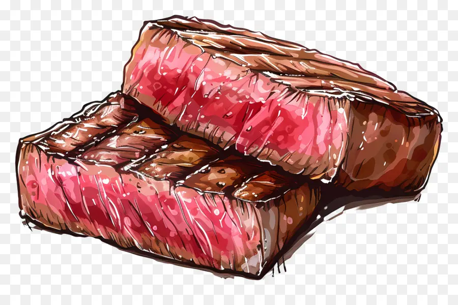 شريحة لحم نادرة متوسطة，شريحة لحم متوسطة أحسنت PNG