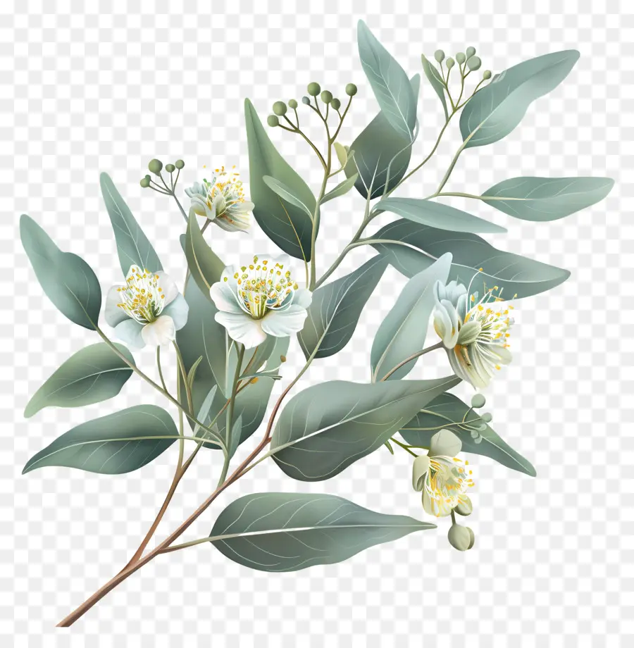 زهرة الأوكالبتوس，الكافور PNG