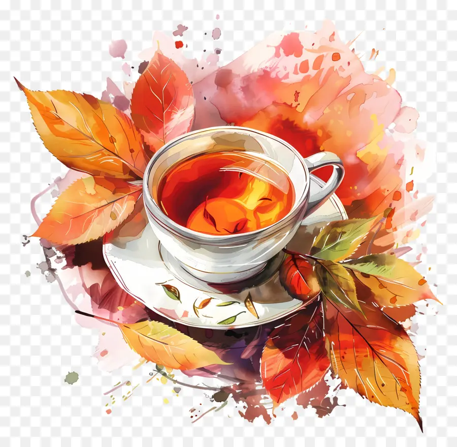 الشاي，الخريف PNG