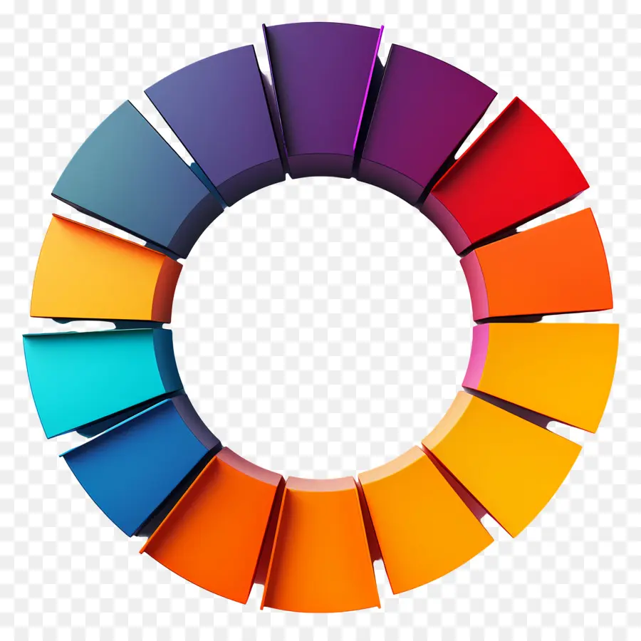 دائرة الرسم البياني，عجلة الألوان PNG