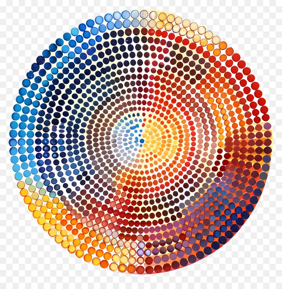 المنقطة دائرة，الملونة PNG