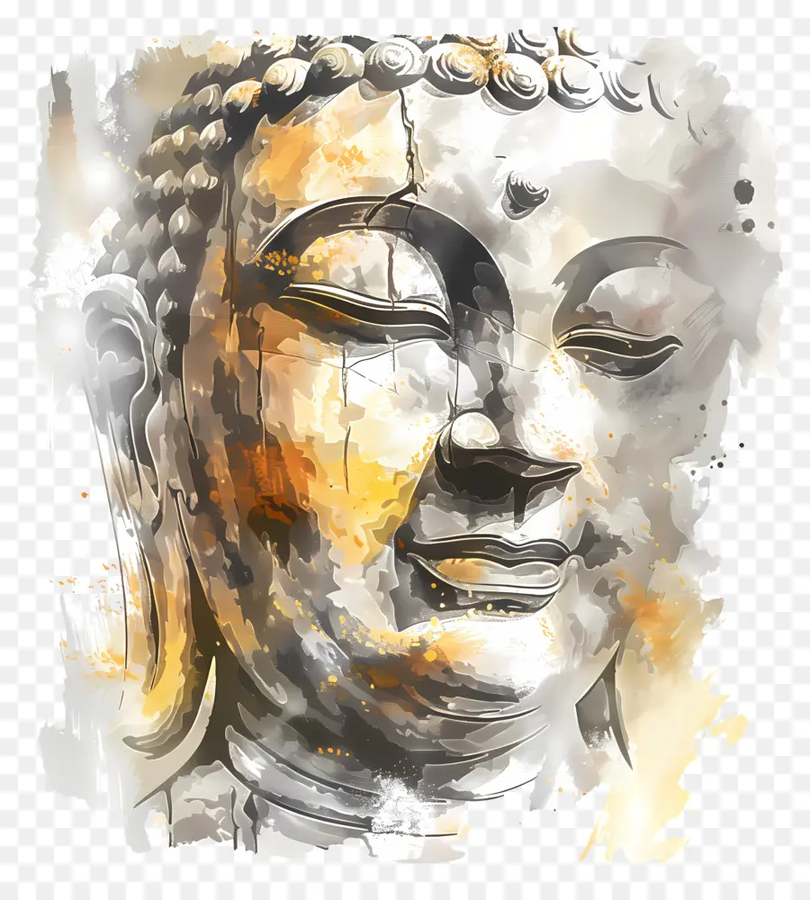 وجه بوذا，تمثال بوذا PNG