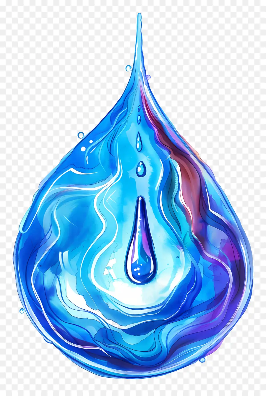 قطرة الماء，الأزرق PNG