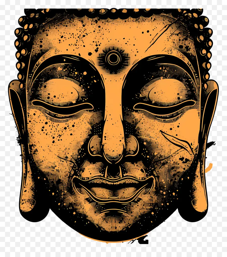 وجه بوذا，تمثال بوذا PNG