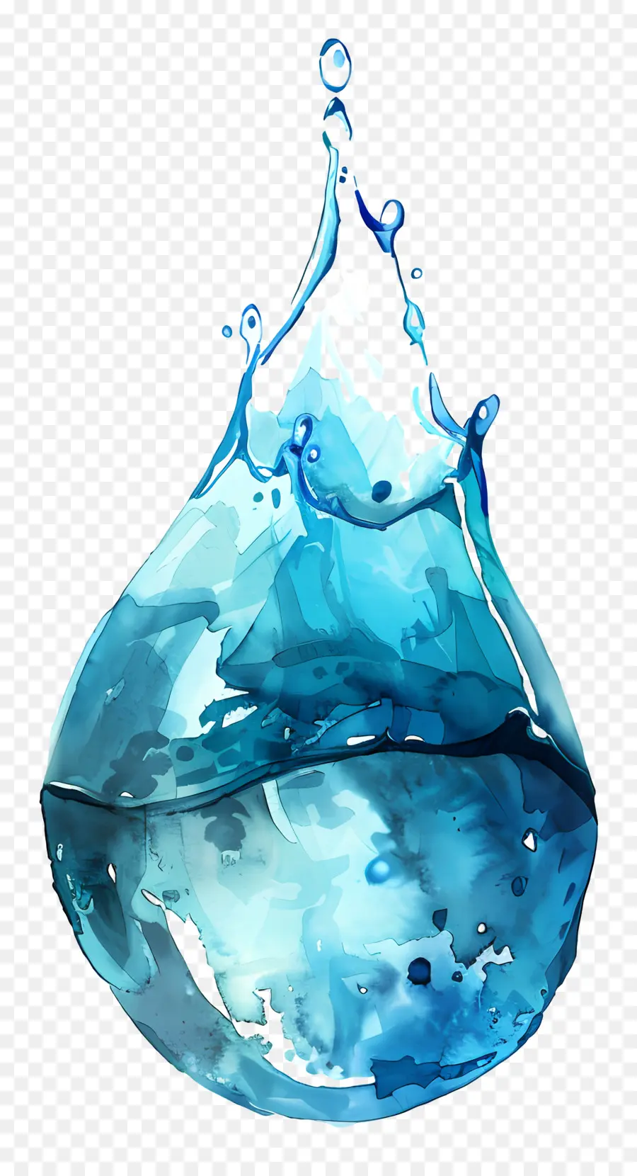 قطرة الماء，الأزرق PNG