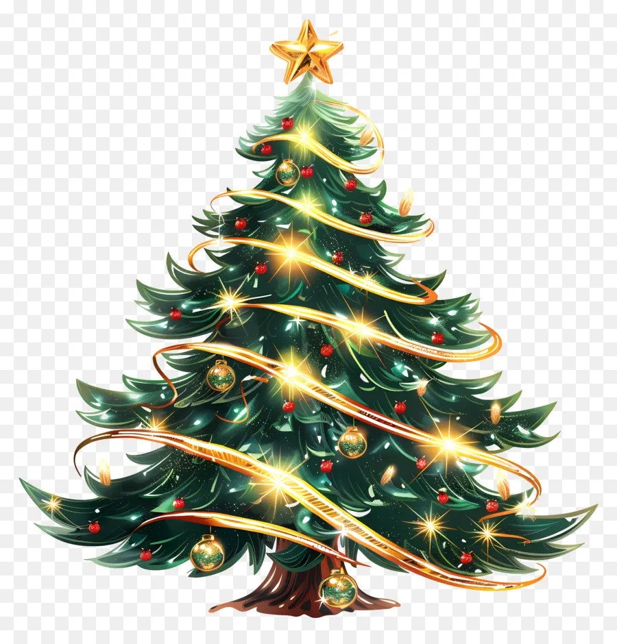 شجرة عيد الميلاد，الحلي PNG